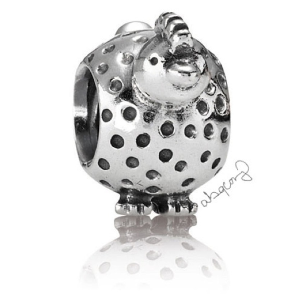 EUC Pandora 790302 Sterling Silver Chicken Little Charm - RETIRED